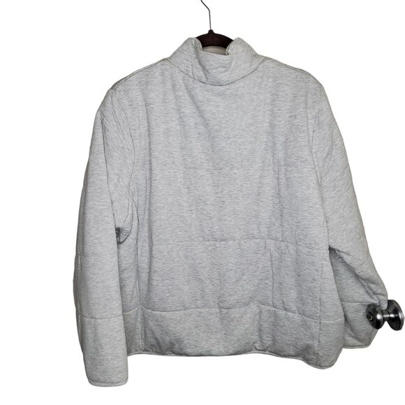 Three Dots gray quilted full zip jacket size XXL - Picture 2 of 7